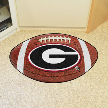 20.5" x 32.5" University of Georgia Red G Logo Football Shape Mat