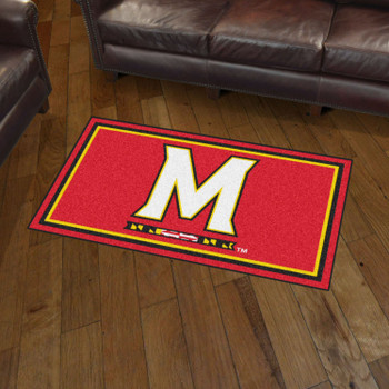 3' x 5' University of Maryland Red Rectangle Rug