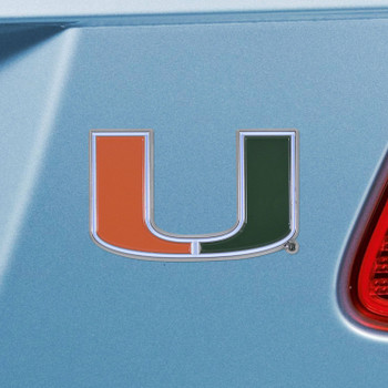 University of Miami Green Color Emblem, Set of 2