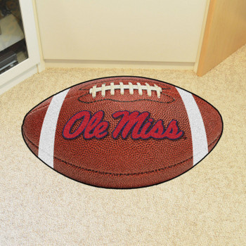 20.5" x 32.5" University of Mississippi (Ole Miss) Football Shape Mat