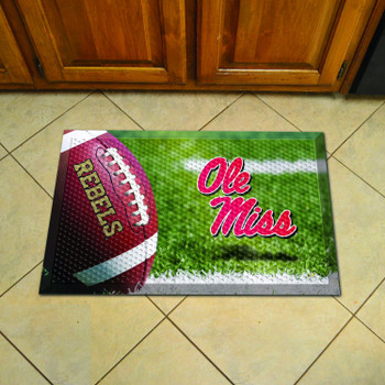 19" x 30" University of Mississippi (Ole Miss) Rectangle Scraper Mat - "Ole Miss" Script Logo