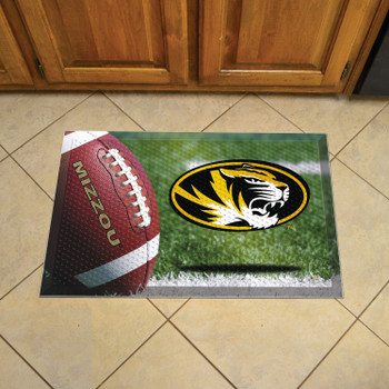 19" x 30" University of Missouri Rectangle Scraper Mat - "Oval Tiger" Logo