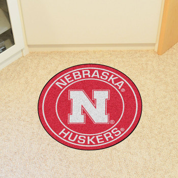 27" University of Nebraska Roundel Round Mat