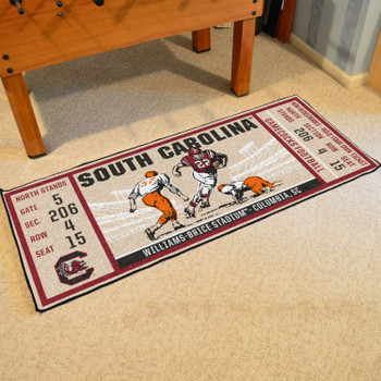 30" x 72" University of South Carolina Ticket Rectangle Runner Mat