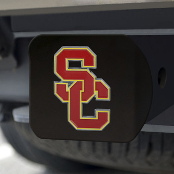 University of Southern California Hitch Cover - Color on Black