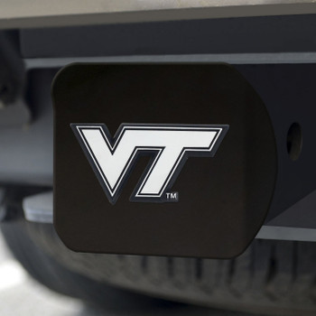 Virginia Tech Hitch Cover - Chrome on Black