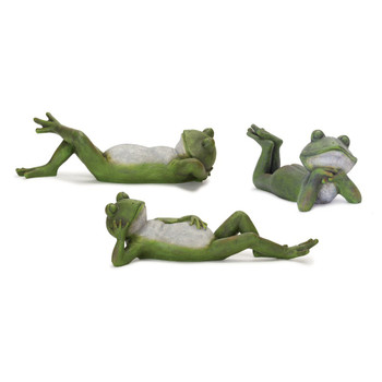 Whimsical Frog Statues, Set of 3