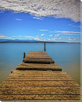 Broken Pier Wrapped Canvas Giclee Art Print Wall Art