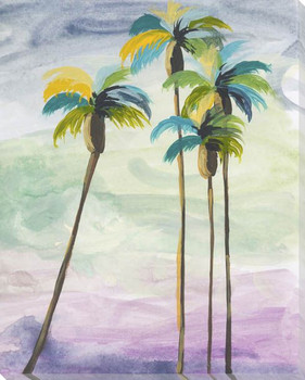 Four Palms No 2 Wrapped Canvas Giclee Art Print Wall Art
