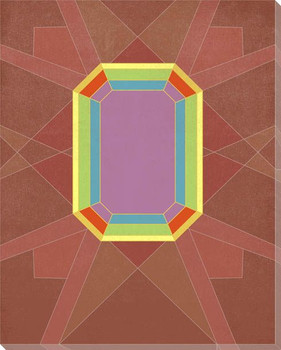 Graphic Gemstone 2 Emerald Cut Wrapped Canvas Giclee Art Print Wall Art