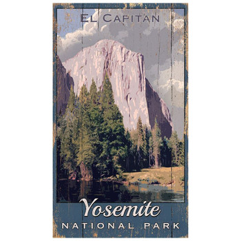 Custom Yosemite El Capitan Vintage Style Wooden Sign