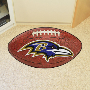 20.5" x 32.5" Baltimore Ravens Football Shape Mat