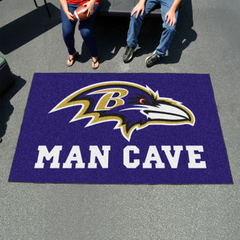 59.5" x 94.5" Baltimore Ravens Purple Man Cave Rectangle Ulti Mat