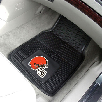 Cleveland Browns Black Vinyl Car Mat, Set of 2