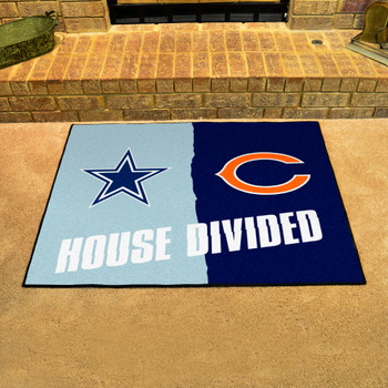 33.75" x 42.5" Cowboys / Bears House Divided Rectangle Mat