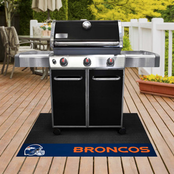 26" x 42" Denver Broncos Vinyl Grill Mat