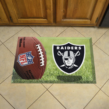 19" x 30" Las Vegas Raiders Rectangle Photo Scraper Mat