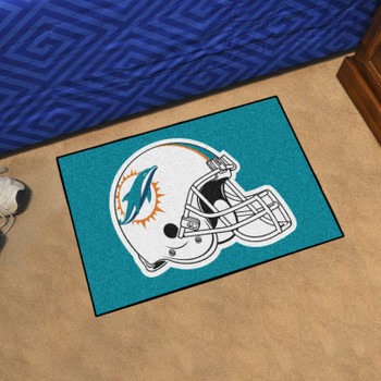 19" x 30" Miami Dolphins Turquoise Rectangle Starter Mat
