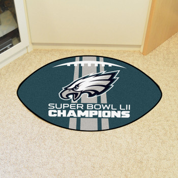 20.5" x 32.5" Philadelphia Eagles Super Bowl LII Champions Football Shape Mat