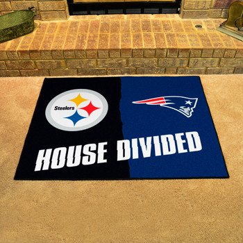 33.75" x 42.5" Steelers / Patriots House Divided Rectangle Mat