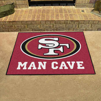 33.75" x 42.5" San Francisco 49ers Man Cave All-Star Red Rectangle Mat