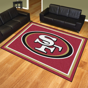 8' x 10' San Francisco 49ers Red Rectangle Rug