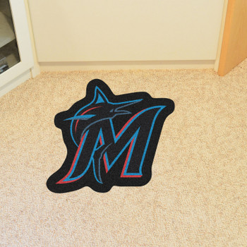 Miami Marlins Black Mascot Mat
