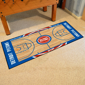 24" x 44" Detroit Pistons NBA Court Blue Rectangle Runner Mat