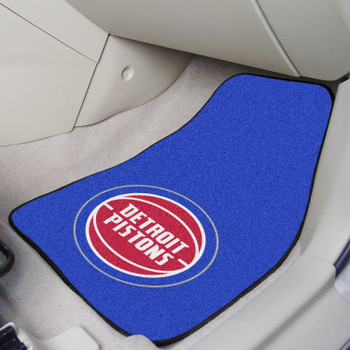 Detroit Pistons Blue Carpet Car Mat, Set of 2