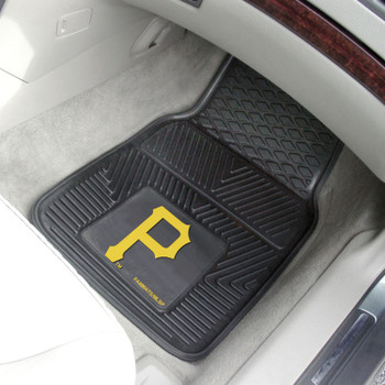 Pittsburgh Pirates Black Vinyl Car Mat, Set of 2