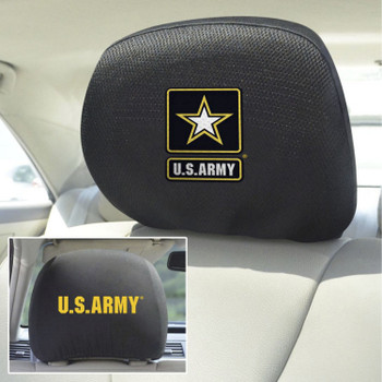 U.S. Army Embroidered Car Headrest Cover, Set of 2