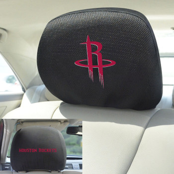 Houston Rockets Embroidered Car Headrest Cover, Set of 2