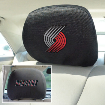 Portland Trail Blazers Embroidered Car Headrest Cover, Set of 2