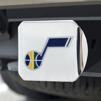 Utah Jazz Hitch Cover - Team Color on Chrome