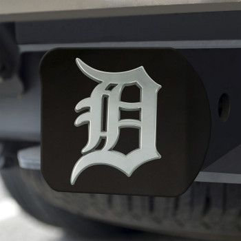 Detroit Tigers Hitch Cover - Chrome on Black