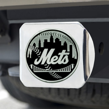 New York Mets Hitch Cover - Chrome on Chrome