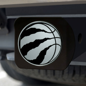 Toronto Raptors Hitch Cover - Chrome on Black