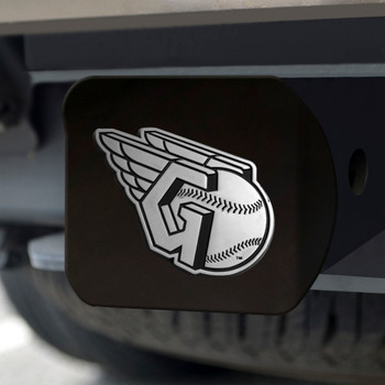 Cleveland Guardians Hitch Cover - Chrome on Black