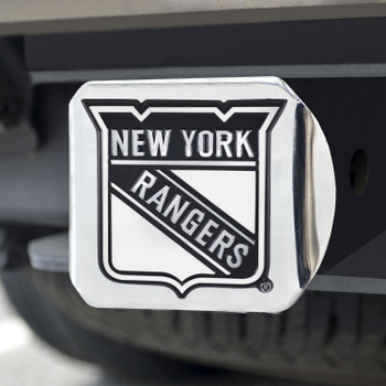 New York Rangers Hitch Cover - Chrome on Chrome