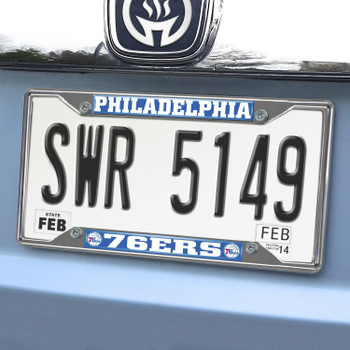 Philadelphia 76ers Chrome License Plate Frame