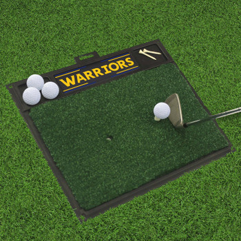 20" x 17" Golden State Warriors Blue Golf Hitting Mat