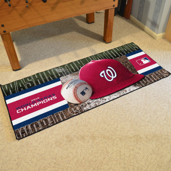 30" x 72" Washington Nationals 2019 World Series Champions Baseball Style Rectangle Runner Mat