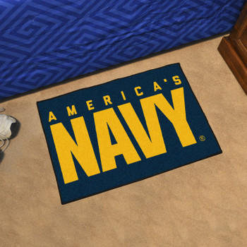 19" x 30" U.S. Navy Blue Rectangle Starter Mat