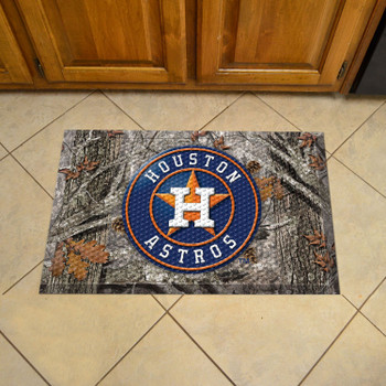 19" x 30" Houston Astros Rectangle Camo Scraper Mat