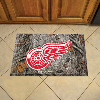 19" x 30" Detroit Red Wings Rectangle Camo Scraper Mat