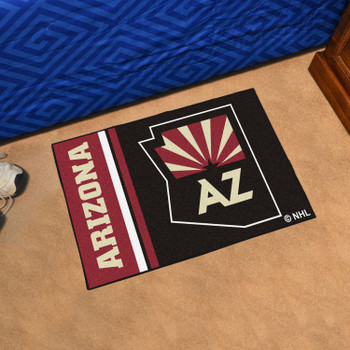 19" x 30" Arizona Coyotes Uniform Black Rectangle Starter Mat