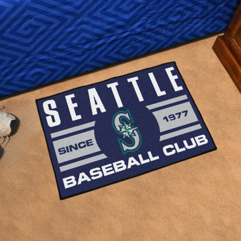 19" x 30" Seattle Mariners Uniform Navy Rectangle Starter Mat