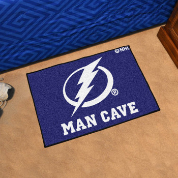 19" x 30" Tampa Bay Lightning Man Cave Starter Blue Rectangle Mat