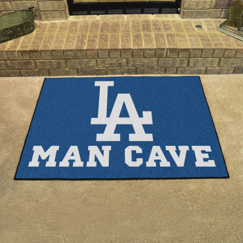 33.75" x 42.5" Los Angeles Dodgers Man Cave All-Star Blue Rectangle Mat
