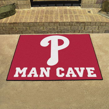 33.75" x 42.5" Philadelphia Phillies Man Cave All-Star Red Rectangle Mat